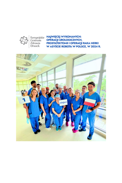 Nasza UROLOGIA bije kolejne rekordy - wynika z najnowszego raportu pt.: „Chirurgia robotowa 2024”, przeprowadzonego przez Modern Healthcare Institute.